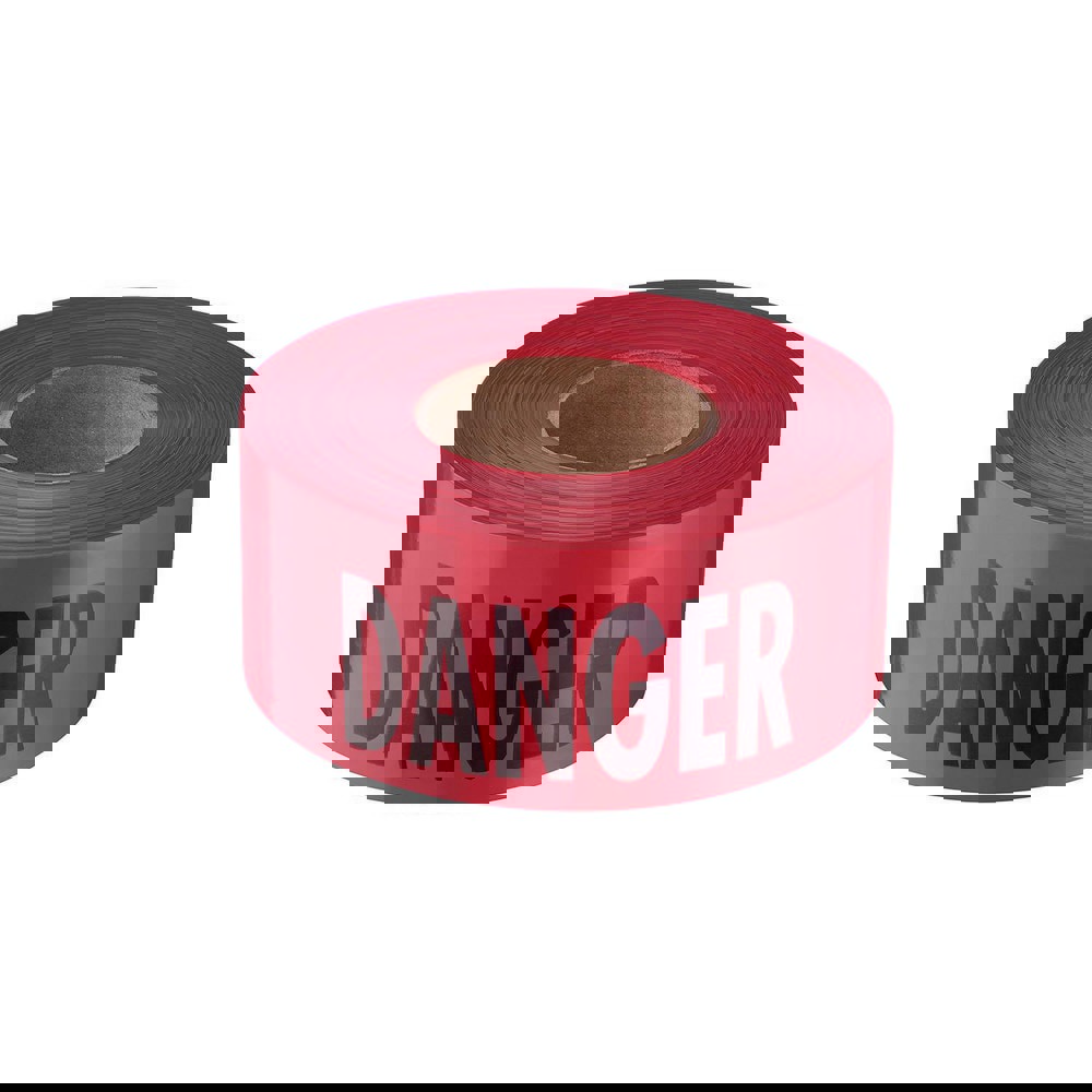 Barricade & Flagging Tape; Tape Type: Tape; Marked; ANSI Warning ; Legend: Danger ; Material: Plastic ; Overall Length: 1000.00 ; Overall Width: 3 ; Color: Red